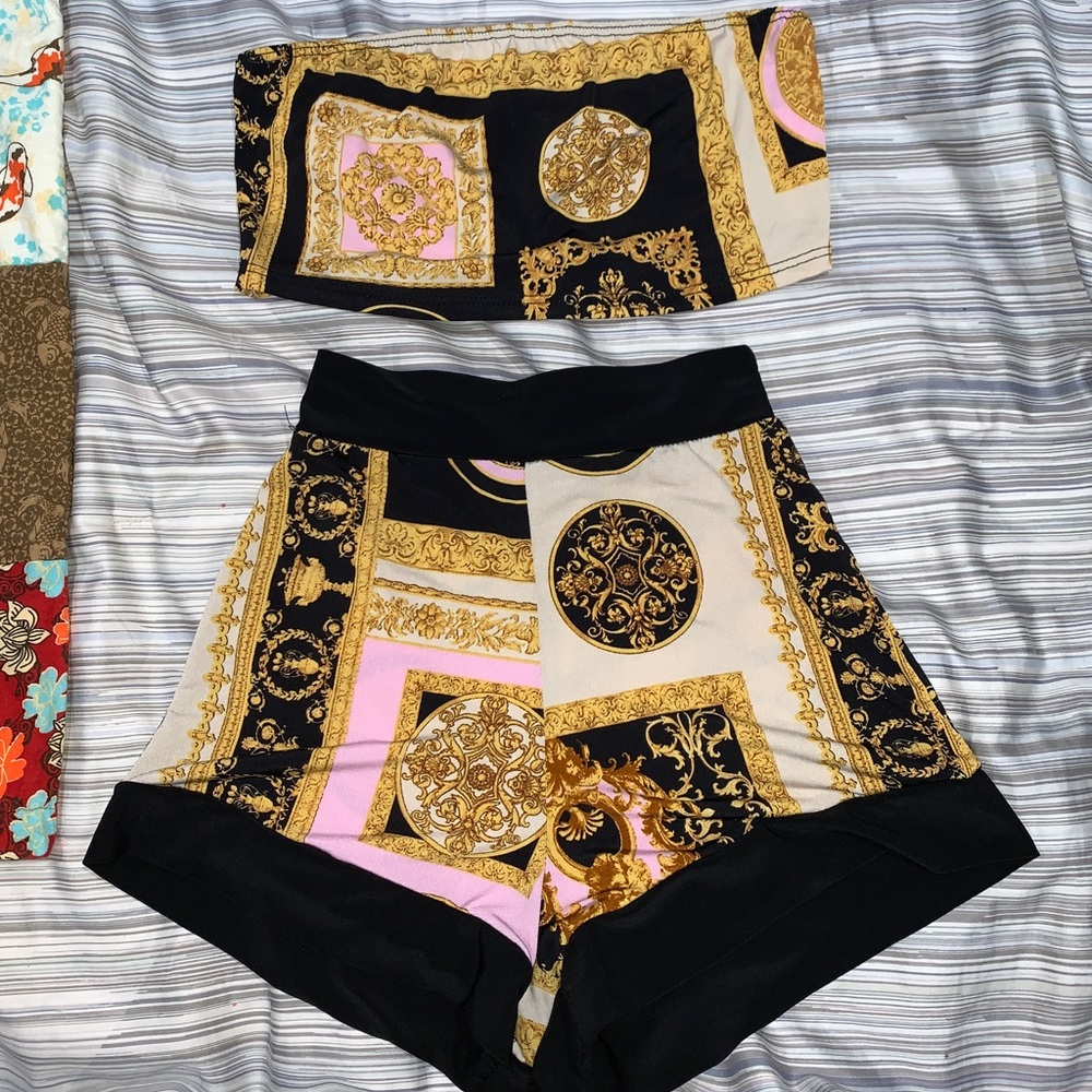 Bandeau and shorts set